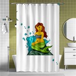 Emoji Mermaid Shower Curtain 48  x 72  (Small)