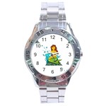 Emoji Mermaid Stainless Steel Analogue Watch