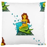 Emoji Mermaid Large Cushion Case (One Side)