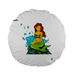 Emoji Mermaid Standard 15  Premium Round Cushion 