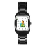 Emoji Mermaid Stainless Steel Barrel Watch