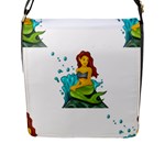 Emoji Mermaid Flap Closure Messenger Bag (L)