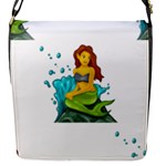 Emoji Mermaid Flap Closure Messenger Bag (S)