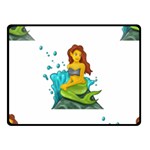 Emoji Mermaid Double Sided Fleece Blanket (Small)