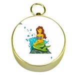 Emoji Mermaid Gold Compass