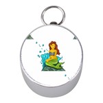 Emoji Mermaid Silver Compass (Mini)