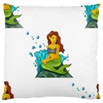 Emoji Mermaid Standard Flano Cushion Case (One Side)