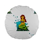 Emoji Mermaid Standard 15  Premium Flano Round Cushion 