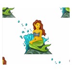 Emoji Mermaid Double Sided Flano Blanket (Small)