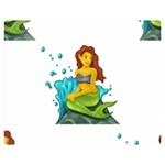 Emoji Mermaid Double Sided Flano Blanket (Medium)