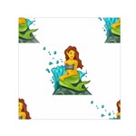 Emoji Mermaid Small Satin Scarf (Square)