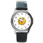 Emoji Monocle Round Metal Watch