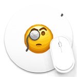 Emoji Monocle Round Mousepad