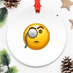 Emoji Monocle Ornament (Round)