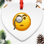 Emoji Monocle Ornament (Heart)