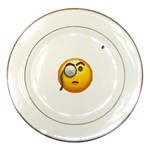 Emoji Monocle Porcelain Plate