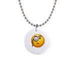 Emoji Monocle 1  Button Necklace