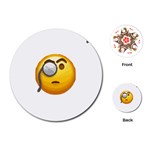 Emoji Monocle Playing Cards (Round)