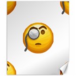 Emoji Monocle Canvas 8  x 10 