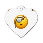 Emoji Monocle Dog Tag Heart (Two Sides)