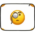 Emoji Monocle Double Sided Fleece Blanket (Mini)