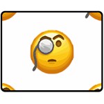 Emoji Monocle Fleece Blanket (Medium)