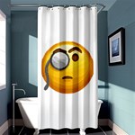 Emoji Monocle Shower Curtain 36  x 72  (Stall)