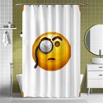 Emoji Monocle Shower Curtain 48  x 72  (Small)