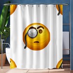 Emoji Monocle Shower Curtain 60  x 72  (Medium)