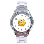 Emoji Monocle Stainless Steel Analogue Watch