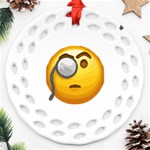 Emoji Monocle Ornament (Round Filigree)