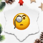 Emoji Monocle Ornament (Snowflake)