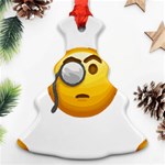 Emoji Monocle Christmas Tree Ornament (Two Sides)