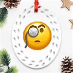 Emoji Monocle Ornament (Oval Filigree)