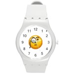 Emoji Monocle Round Plastic Sport Watch (M)