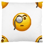 Emoji Monocle Large Cushion Case (Two Sides)