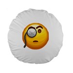 Emoji Monocle Standard 15  Premium Round Cushion 