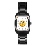 Emoji Monocle Stainless Steel Barrel Watch