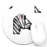 Emoji Zebra Round Mousepad