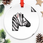 Emoji Zebra Ornament (Round)