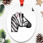 Emoji Zebra Ornament (Oval)