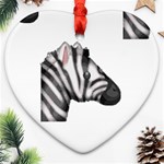 Emoji Zebra Ornament (Heart)