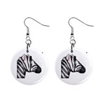 Emoji Zebra 1  Button Earrings