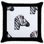 Emoji Zebra Throw Pillow Case (Black)