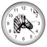 Emoji Zebra Wall Clock (Silver)