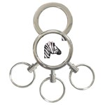 Emoji Zebra 3-Ring Key Chain