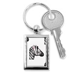 Emoji Zebra Key Chain (Rectangle)