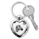 Emoji Zebra Key Chain (Heart)