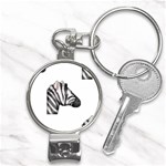 Emoji Zebra Nail Clippers Key Chain