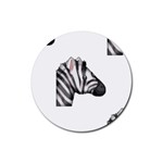 Emoji Zebra Rubber Coaster (Round)